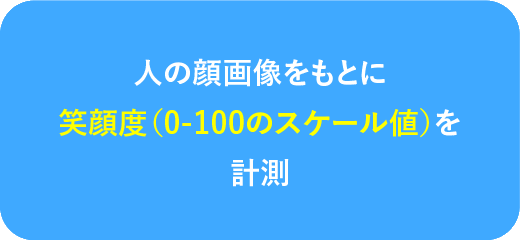 人の顔画像をもとに笑顔度を計測